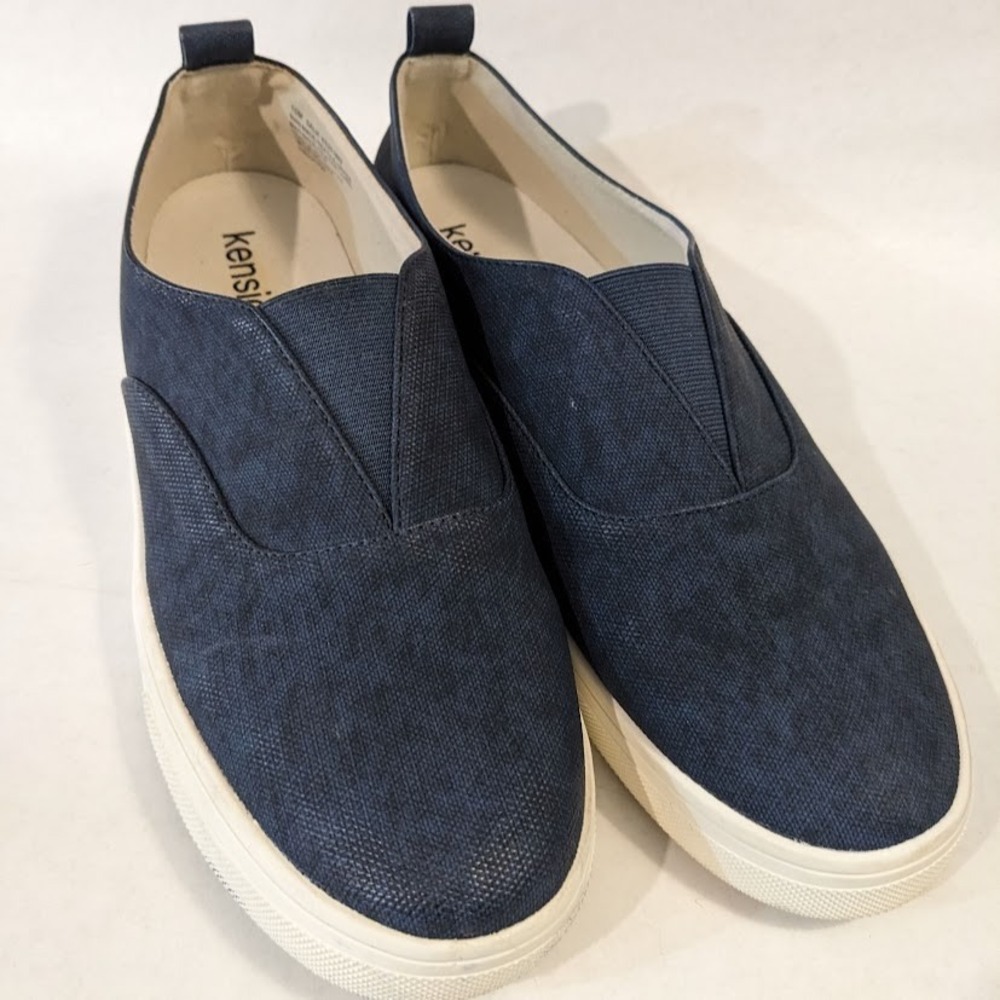 Kensie Womens Size 10 Navy Blue Salia‎ Slip On Flexible Comfort Sneaker Shoes